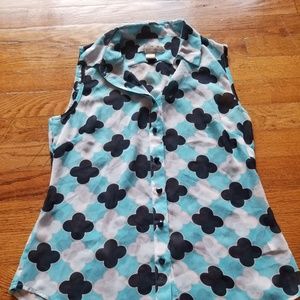 Banana republic Blue patterned Blouse